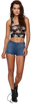 LA Hearts Racerback Fitted Cropped Tank