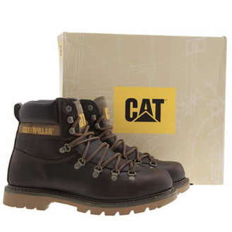 Caterpillar mens dark brown highgate boots