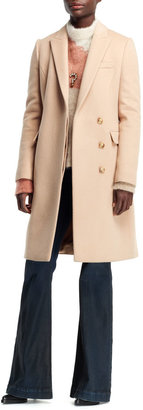 Stella McCartney Florence Fitted Asymmetric Coat, Camel