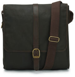 Barbour Wax Leather Mail Cross Body Bag Olive