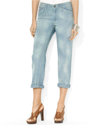 Lauren Ralph Lauren Petite Cropped Faded Jeans