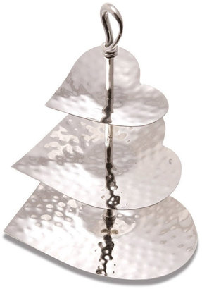 Culinary Concepts Silver Plated Heart Cake Stand - 3 Tier