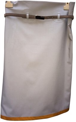 Jil Sander Grey Cotton Skirt