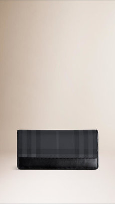 Burberry Charcoal Check Continental Wallet