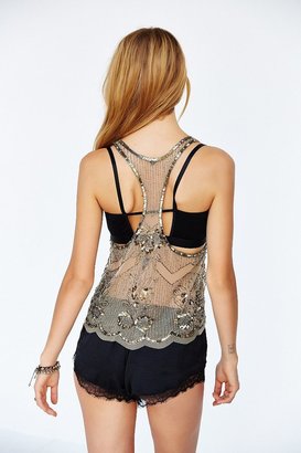 Urban Outfitters Raga Scalloped Embellished Tank Top