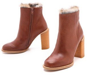 See by Chloe Keyra Short Booties with Fur Lining