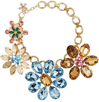 Dolce & Gabbana Fiori gold-plated Swarovski crystal necklace