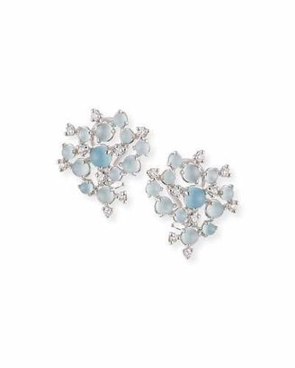 Paul Morelli Aquamarine & White Diamond Bubble Cluster Earrings