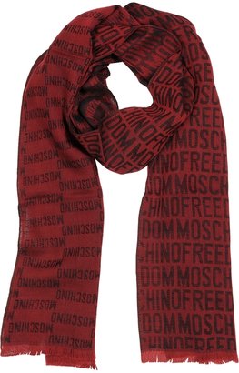 Moschino Red Wool Scarf
