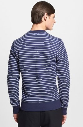 Kenzo Stripe & Dot Print Crewneck Sweatshirt