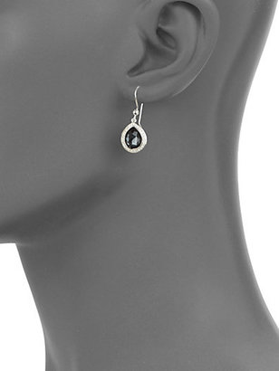 Ippolita Stella Hematite, Clear Quartz, Diamond & Sterling Silver Doublet Teardrop Earrings