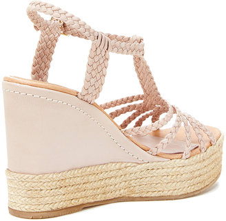 Paloma Barceló Braided Leather Espadrille Wedge