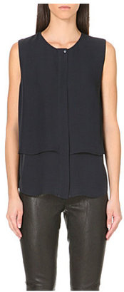 Theory Gentaire double layer silk top