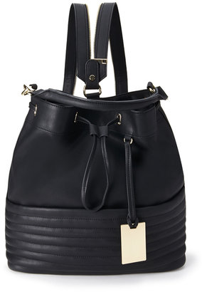 Forever 21 FOREVER 21+ Ribbed Faux Leather Backpack