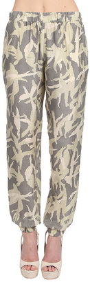 Minnie Rose Silk Print Pant in Canteen Combo Women