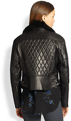 Belstaff Avery Shearling & Leather Jacket