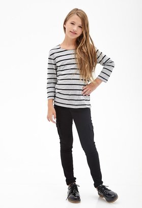 Forever 21 Girls Nautical Striped Cotton Tee (Kids)