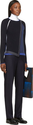 J.W.Anderson Navy Colorblocked Floating Panel Sweater