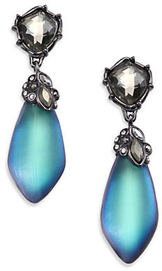 Alexis Bittar Imperial Noir Lucite & Crystal Dangling Earrings