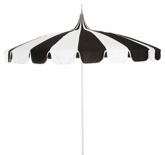 California Umbrella California Umbrella Pagoda Patio Umbrella, Black/White