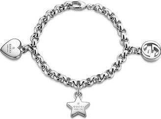 Gucci Trademark sterling silver charm bracelet