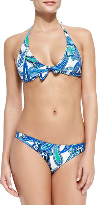 Etro Paisley-Print Halter Bikini