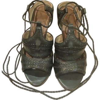 AllSaints Black Leather Sandals