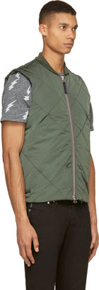 Paul Smith Green Diamond Quilted Vest