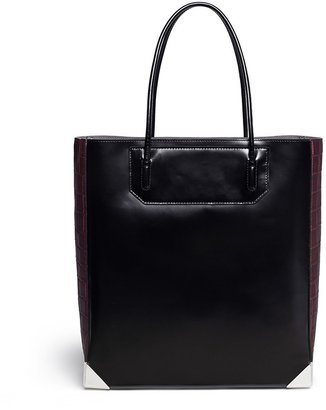 Alexander Wang Prisma croc embossed large leather tote