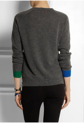 Chinti and Parker Contrast-cuff cashmere sweater