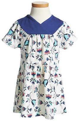 Tea Collection 'Tulpenregen' Faux-Wrap Dress (Baby Girls)