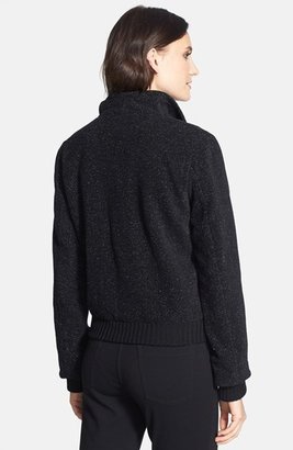 Eileen Fisher 'Plush' Cotton Blend Bomber Jacket (Online Only)