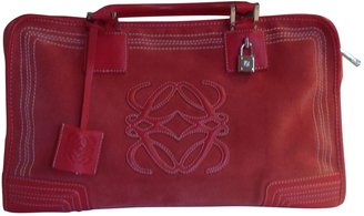 Loewe Red Suede Handbag Arco