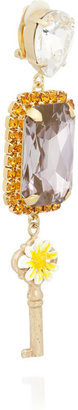Dolce & Gabbana Gold-plated Swarovski crystal clip earrings