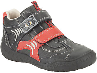 Clarks Childrens' Stomp Kick Shoes, Black/Red