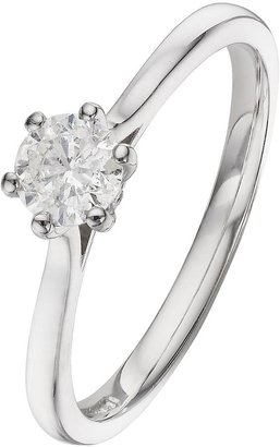 Everlasting Diamonds 18 Carat White Gold 40 Point Solitaire Ring