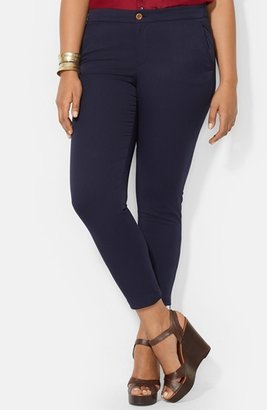 Lauren Ralph Lauren Stretch Skinny Crop Pants (Plus Size)