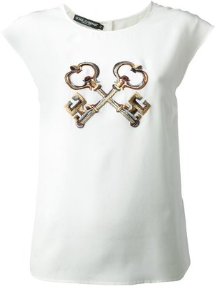 Dolce & Gabbana embroidered key top