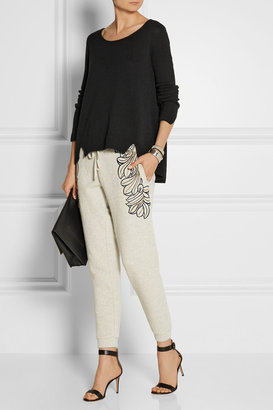 Sass & Bide State of Mine embellished cotton French terry track pants