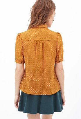 Forever 21 Dotted Crepe Blouse