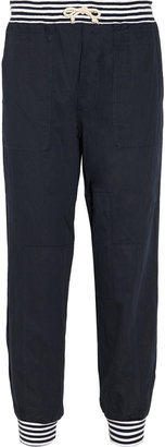 Band Of Outsiders Patchwork cotton-blend drawstring pants