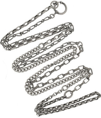 Nancy Caten Sterling silver three chain necklace