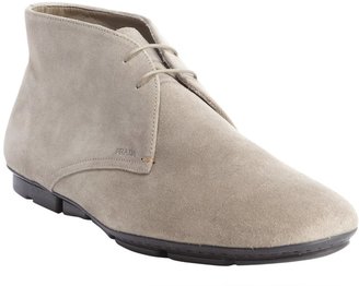 Prada Clay Suede Chukka Ankle Boots