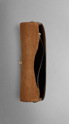 Burberry Medium Metallic Leather Clutch Bag