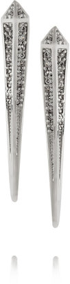 Noir Rhodium-plated crystal earrings