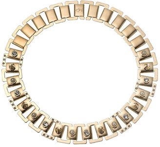 Maria Francesca Pepe Gold Swarovski Chain Necklace