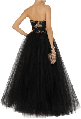 Marchesa Notte Embellished tulle gown