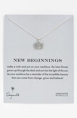 Dogeared Women's 'New Beginnings' Lotus Pendant Necklace