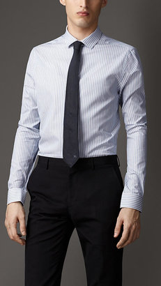 Burberry Modern Fit Striped Cotton Shirt
