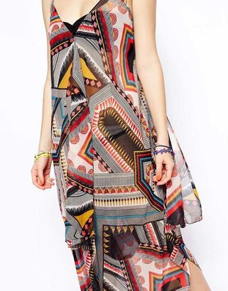 ASOS Geo-Tribal Scarf Print Beach Dress